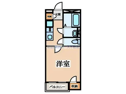 レオネクストハピネス(1K/1階)の間取り写真
