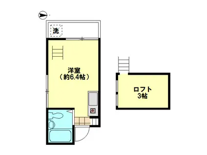 森田コーポ(ワンルーム/2階)の間取り写真