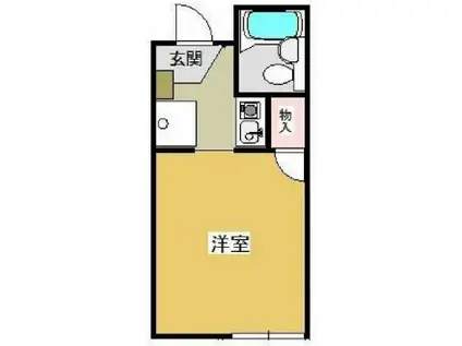 ウエストコート(1K/2階)の間取り写真