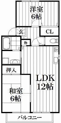 ステーブル八番(2LDK/2階)の間取り写真