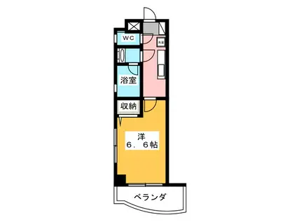 モンテ横浜(1K/4階)の間取り写真