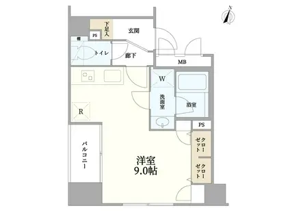 ダイアパレス三宿ベネヴィータ(ワンルーム/7階)の間取り写真
