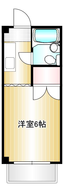 山長ビルC棟(1K/4階)の間取り写真