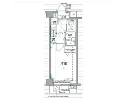 リヴシティ新宿壱番館(1K/2階)の間取り写真