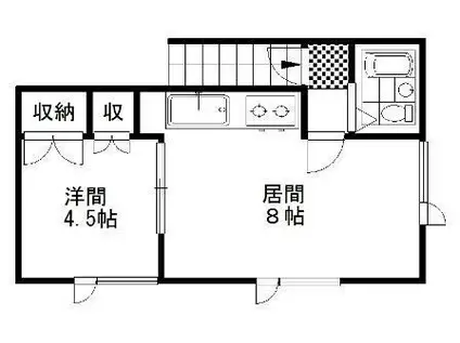 コーポすみれ(1LDK/2階)の間取り写真