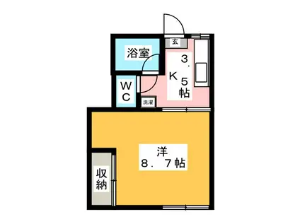 R.NAGASHIMAI(1K/1階)の間取り写真