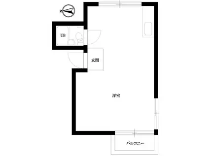 ホワイトハイツ神楽坂1(ワンルーム/2階)の間取り写真