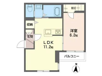 マリーズメゾン平塚(1LDK/3階)の間取り写真