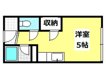 スカイコーポ(ワンルーム/1階)の間取り写真