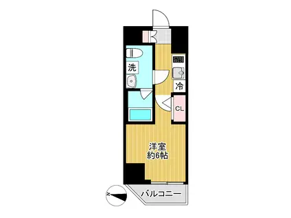 SHOKEN RESIDENCE横浜鶴見III(1K/6階)の間取り写真