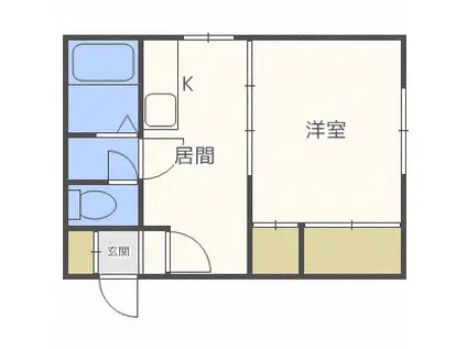 ステージノア(1DK/4階)の間取り写真