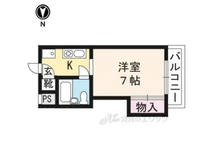 BOXY(1K/1階)の間取り写真