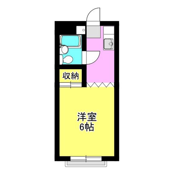 ハイツ進伸(1K/2階)の間取り写真