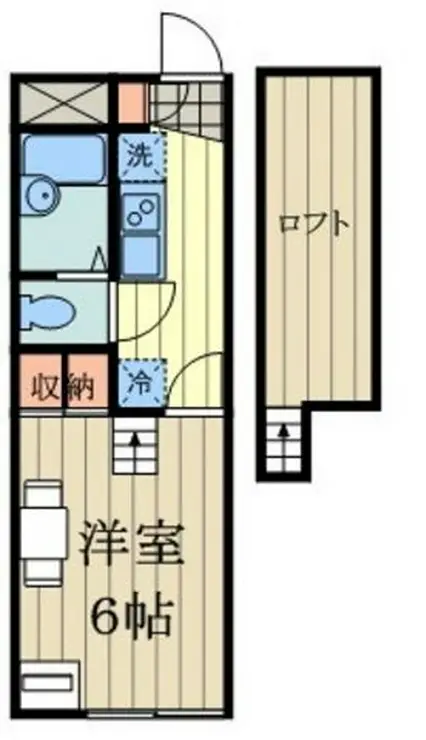 レオパレス三鷹深大寺 1階階 間取り