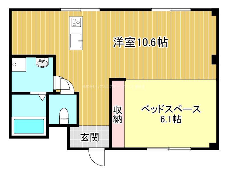 カサベルデ(ワンルーム/4階)の間取り写真
