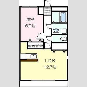 グランドガーデンツインステージ(1LDK/2階)の間取り写真