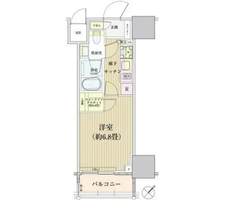 パークリュクス白金高輪 10階階 間取り