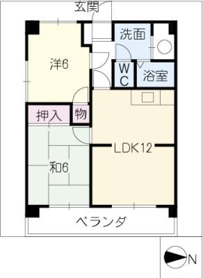 マイン96(2LDK/2階)の間取り写真