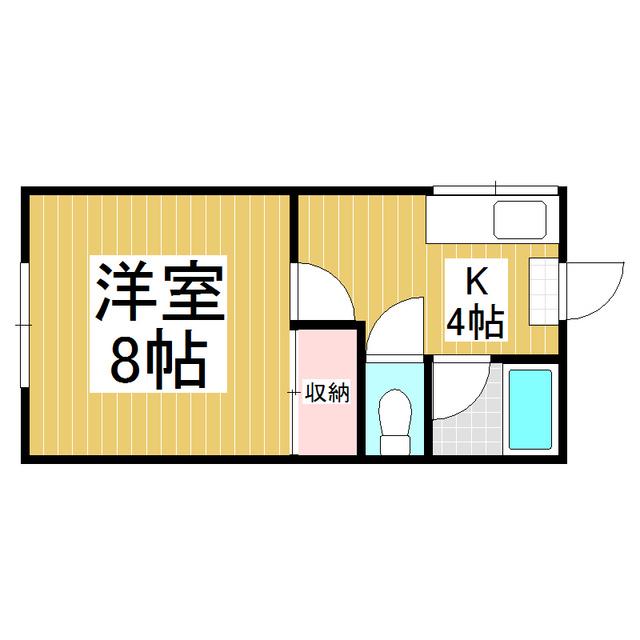 コーポ小原(1K/1階)の間取り写真