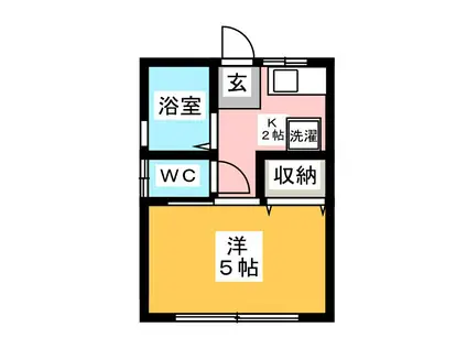 シャイニー21(1K/2階)の間取り写真