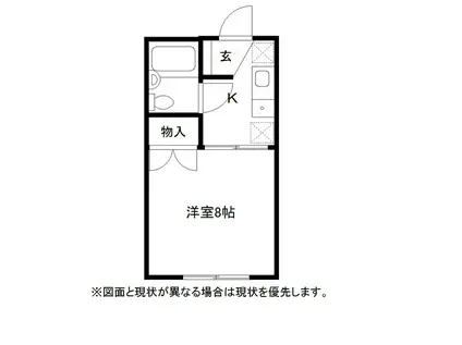 プレジールけやき台(1K/1階)の間取り写真