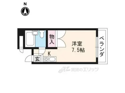 フローレンスⅡ(1K/3階)の間取り写真