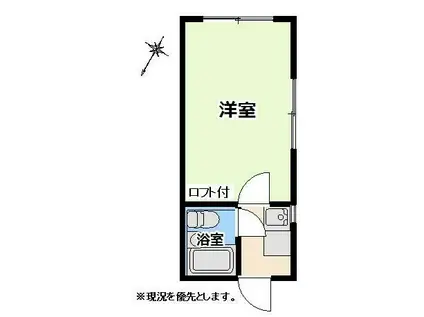 ベルメゾン町田(1K/2階)の間取り写真