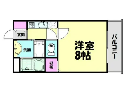 センチュリーコート(1K/3階)の間取り写真