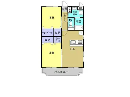 はなみずきII番館(2LDK/3階)の間取り写真