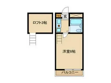 トップヒルゲート(1K/1階)の間取り写真