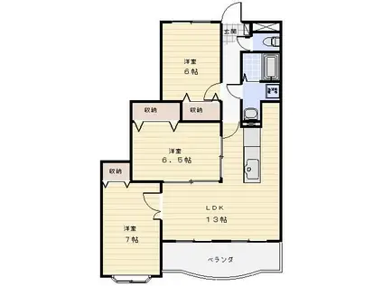 センチュリーヒルズ(3LDK/7階)の間取り写真