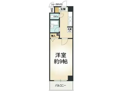 エトワール25(1K/5階)の間取り写真