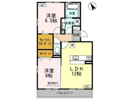 ジラソーレ(2LDK/3階)の間取り写真