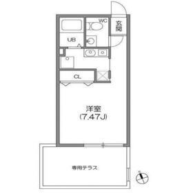 ZESTY神楽坂I ゼスティ神楽坂I(ワンルーム/1階)の間取り写真