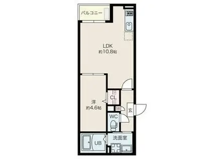 JACK KOSHINI(1LDK/1階)の間取り写真