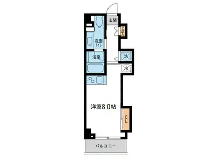 ミテッツァ矢向(ワンルーム/2階)の間取り写真