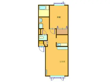 ドリームハイツI(1LDK/1階)の間取り写真