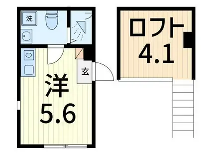 テラス金町(ワンルーム/2階)の間取り写真
