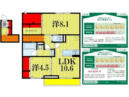 LUGARSEGURO(2LDK/2階)の間取り写真