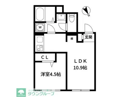 アルティローサ笹塚(1LDK/1階)の間取り写真