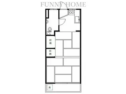 有弘マンション(ワンルーム/1階)の間取り写真