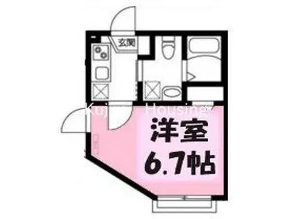 ウエストガーデン八木崎(1K/3階)の間取り写真