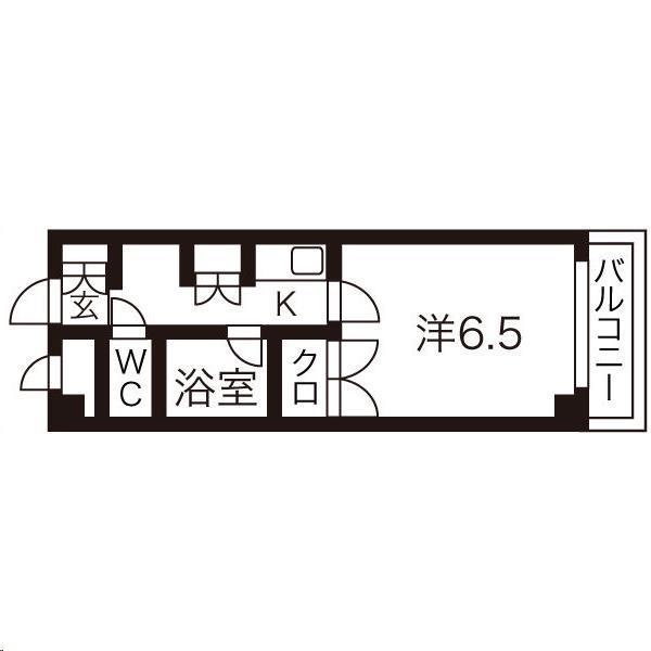 ロイヤルヒルズ鶴巻(1K/3階)の間取り写真