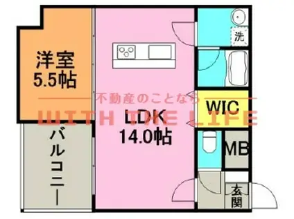 ALLEYIII(1LDK/8階)の間取り写真