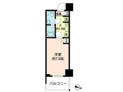 MFPRコート木場公園(1K/3階)の間取り写真