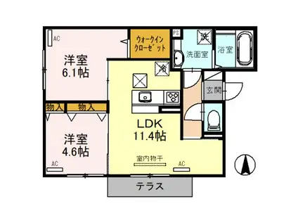 Y S ONE(2LDK/1階)の間取り写真