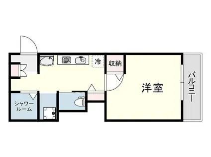 YKハイツ西明石南町(ワンルーム/1階)の間取り写真