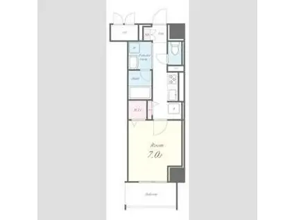 プレミアムコート新栄(1K/6階)の間取り写真