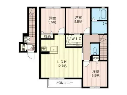 ベレッツァ(3LDK/2階)の間取り写真