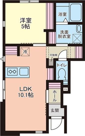 IL MIO CAMPOII(1LDK/1階)の間取り写真